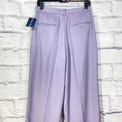 Vintage Polo Ralph Lauren Golf Pants Women’s 8 Purple Pleated Straight Leg New - Picture 4 of 11
