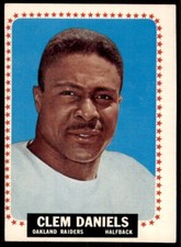 1964 Topps Clem Daniels WritingBack Raiders #136 *Noles2148*