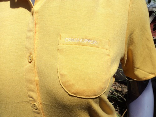 Craghoppers CWS417 WOMEN'S KALIE SHORT-SLEEVED SHIRT SUMMER GOLD - Picture 4 of 4