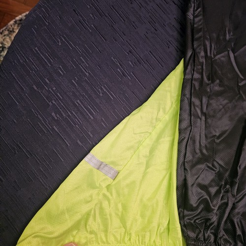 Castelli Cycling Reflective Windbreaker Rain Jacket Men’s XXL Navy Blue & Yellow - Picture 7 of 20
