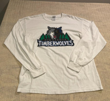 Minnesota Timberwolves T-Shirt Adult M White Wesley Johnson Signed Autograph