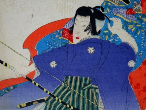 Schöne Frauen der Edo-Ära Ukiyo-e japanischer Holzschnitt Yoshu Chikanobu - Bild 12 von 20