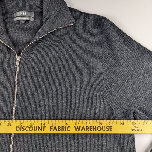 M&S Marks & Spencer Cotton Blend Zip Up Knitted Jacket Size XL - Picture 5 of 7