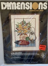Dimensions Counted Cross Stitch Kit A Fall Collection Oil Lamp Mallard Flowers