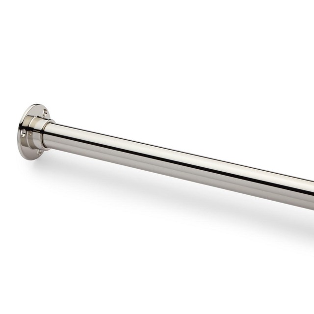 Signature Hardware 60 Straight Shower Curtain Rod In Polished Nickel