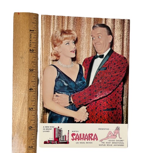 Vintage 1960er alte Las Vegas Casino Postkarte Harrah's Bobby Sherwood & Phyllis - Bild 2 von 3