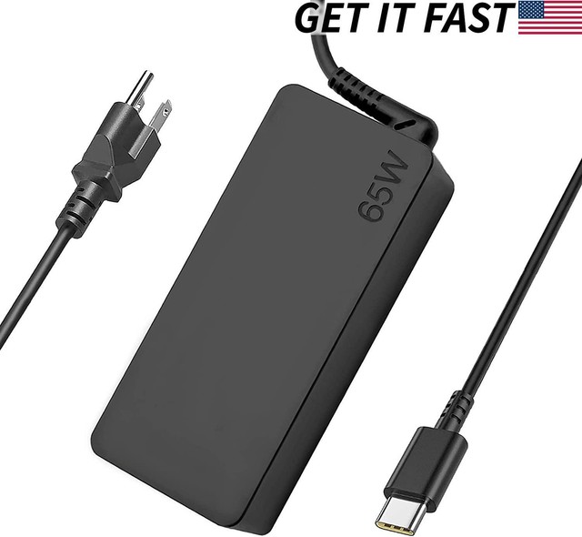 65W USB-C Laptop Power Adapter for Lenovo ThinkPad T480 T490 T580 and Chromebook 65W USB-C Laptop Power Adapter for Lenovo ThinkPad T480 T490 T580 and Chromebook