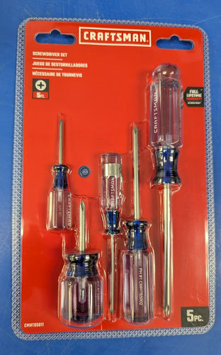 NEW Craftsman 5 Piece Phillips Screwdriver Set, CMHT65011- Free Shipping