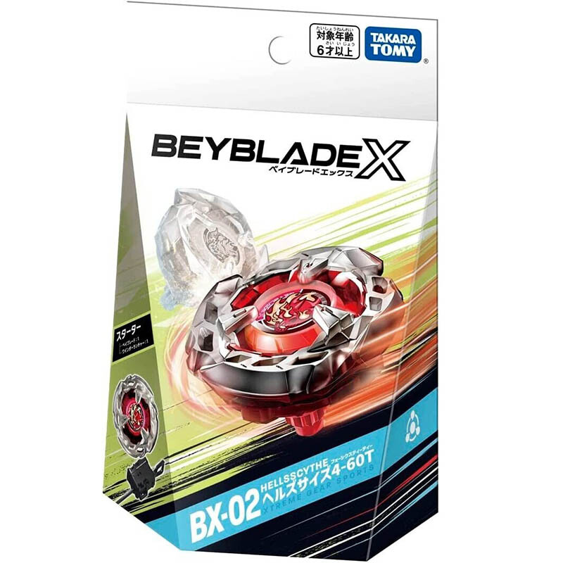 TAKARA TOMY Hellsscythe 4-60T Burst Beyblade X Booster BX-02