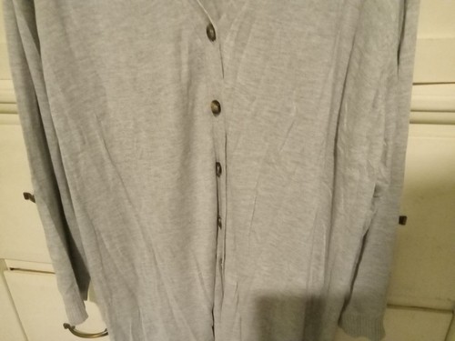 Faded Glory Women Gray Cardigan 3x (22W-24W) - Picture 4 of 9