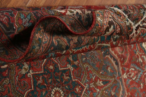 Nomadic Traditional Vintage Hand-made Geometric Wool Heriiz Rug Area Carpet 8x11 - Picture 19 of 23