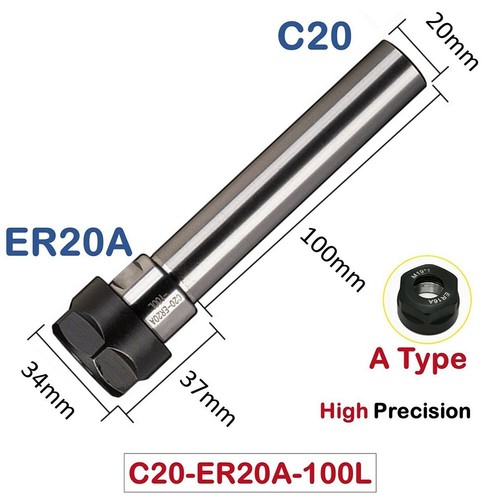Mini Collet Chuck Collet Extension gambo dritto C-8-10-12-16-20-a - Foto 54 di 56