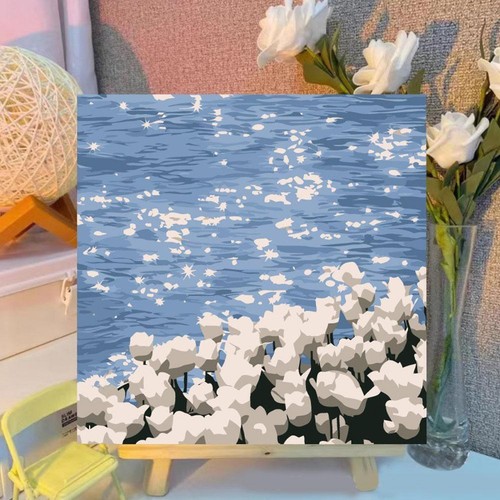 Juego de pintura al óleo digital - DIY niña regalos hecho a mano decoración de paisaje K6V3 - Imagen 16 de 21