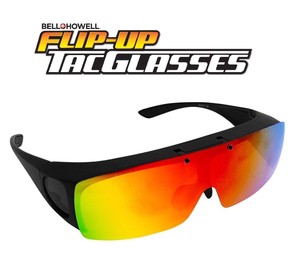 Bell + Howell Polarized Flip-Up TacGlasses - Crisp Clear Vision without Glare!