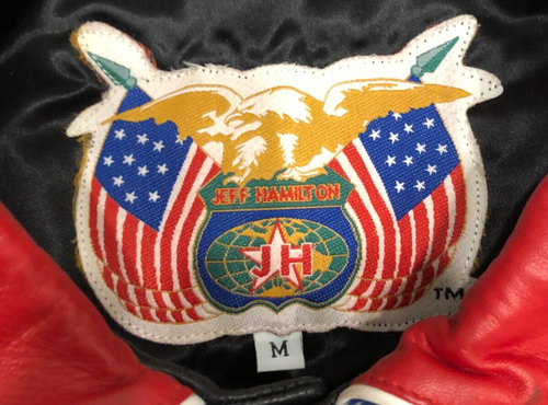 Chaqueta de cuero Jeff Hamilton Kyle Petty Charity Ride talla mediana - Imagen 9 de 13