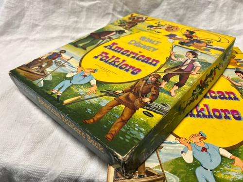 1956 Walt Disney American Folklore- Illustrated- Hardcover w/Lid -Binding is bad - Picture 2 of 5