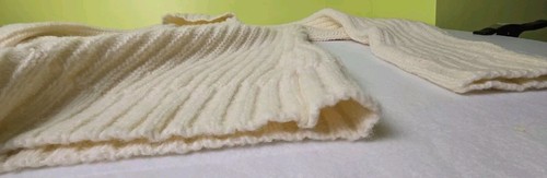 Old Navy Creme Wollmischung Pullover Hoher Rollkragen Damen Medium Grobstrick M - Bild 14 von 17