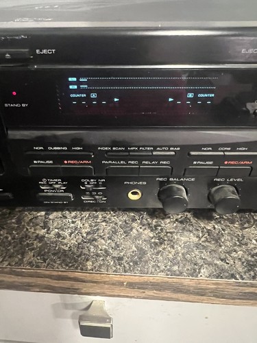 Kenwood Model KX-W8050 Stereo Double Cassette Tape Deck CCRS - Picture 2 of 8