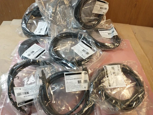10, Legrand VS 5' Black Snagless C6 CM Patch Cord Cat 6 576-135-005 - Fast Ship
