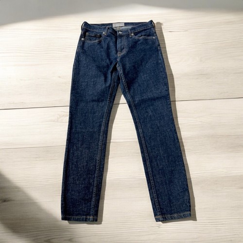 Everlane Jeans Womens 27 Blue Skinny High Rise Denim Zip Fly Cotton Dark Retro - Picture 1 of 10