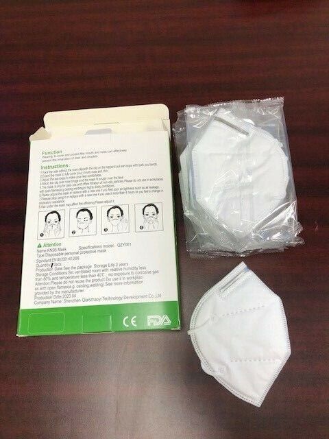 Disposable Face Mask KN95 White Non Medical Mask 1/10/30/50/100/200/500/1000 - Picture 5 of 9