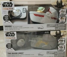 New Star Wars The Mandalorian Grogu & Hover Pram & The Razor Crest Remote RC