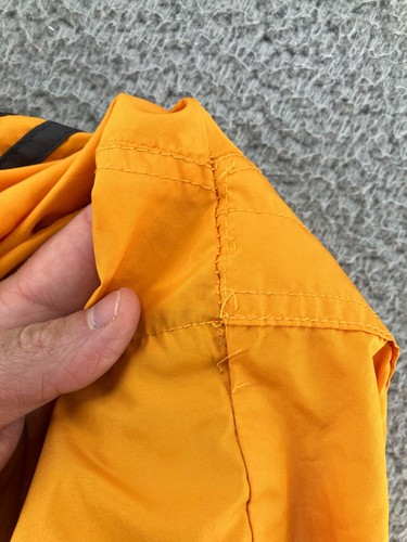 Vintage Adidas Track Suit Mens Large Orange 90s Windbreaker Vented Running Retro - Picture 10 of 24