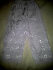 Unbranded-Toddler Girls-Off White-Lounge Sleepwear Pants- Size:XS-Elastic Waist