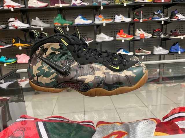 air foamposite pro prm le green camo