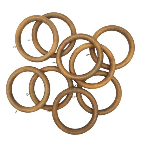 Large Wooden Rings with Eye Hooks 6.5" DIY Crafts Macrame Ring Circles Lot of 9 - Picture 1 of 13