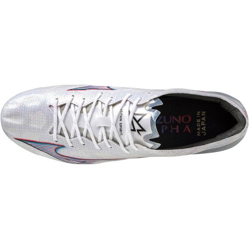 Mizuno Soccer Cleats Mizuno Alpha JAPAN WHITE / IGNITION RED P1GA236009 - Picture 7 of 9