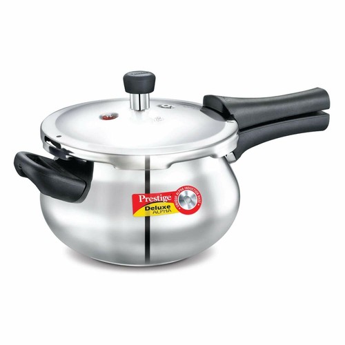 New Prestige Deluxe Alpha Outer Lid Stainless Steel Pressure Cooker, 3.3 Litres - Picture 2 of 2