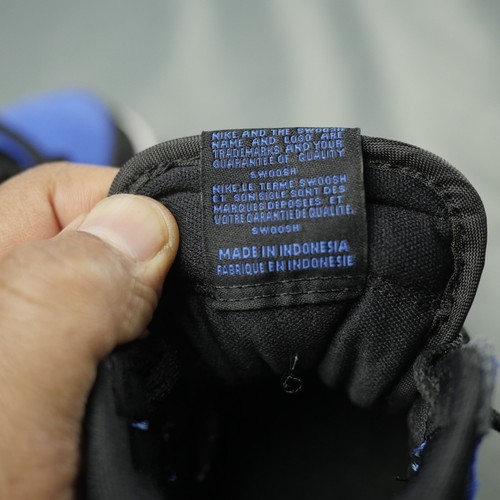 Air Jordan 1 Shoes PS 9c Blue Mid SE Royal Black Toe Toddler Sneakers Kids - Picture 9 of 11