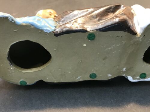 Chinese Mudman Glazed Clay Pottery Figurine Asian Men Playing Mahjong - Bild 10 von 11