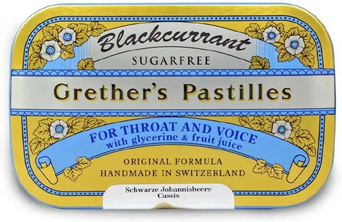 Grether's Pastilles Blackcurrant Sugar-Free 15 oz. 180 pastilles