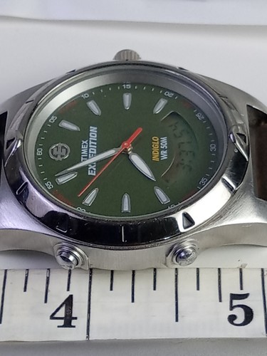 Timex Men Expedition Green Dial Brown Leather Indiglo Quartz Watch - Picture 10 of 18