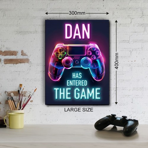 PERSONALISIERTES PLAYSTATION GAMER SCHILD WANDTAFEL - Bild 9 von 9