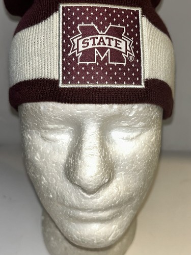 ADIDAS MISSISSIPPI STATE TOBOGGAN HAT CAP ONE SIZE MAROON WHITE - Afbeelding 9 van 11