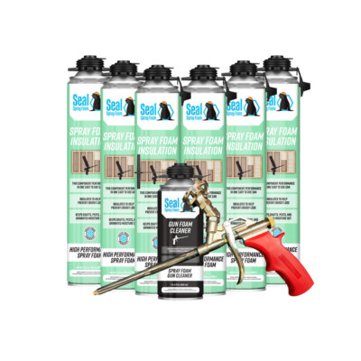 #ad #ad Seal Spray Closed Cell Insulating Foam Can Kit w Gun Applicatoramp;Cleaner 150 BF $165.00