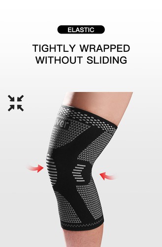 2x Knee Sleeves Copper Silver Compression Brace Support Sport Joint Injury Pain - Picture 6 of 36