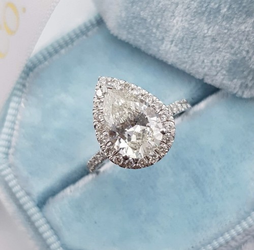 Damen Modeschmuck Silber Zirkonia Birnenform Luxus Ring 1-13 - Bild 5 von 5