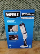 HART Mechanics Rechargeable LED Work Light with Magnetic Base, 600 Lumens