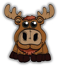Moose Head Car Bumper Sticker Decal "SIZES''