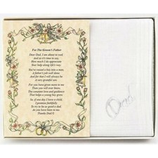 From the Groom to his Dad Wedding Handkerchief