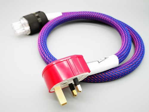 HiFi Audio AC5 Power Cable UK 13A 6N Copper Wire Rhodium IEC Plug - Picture 3 of 5