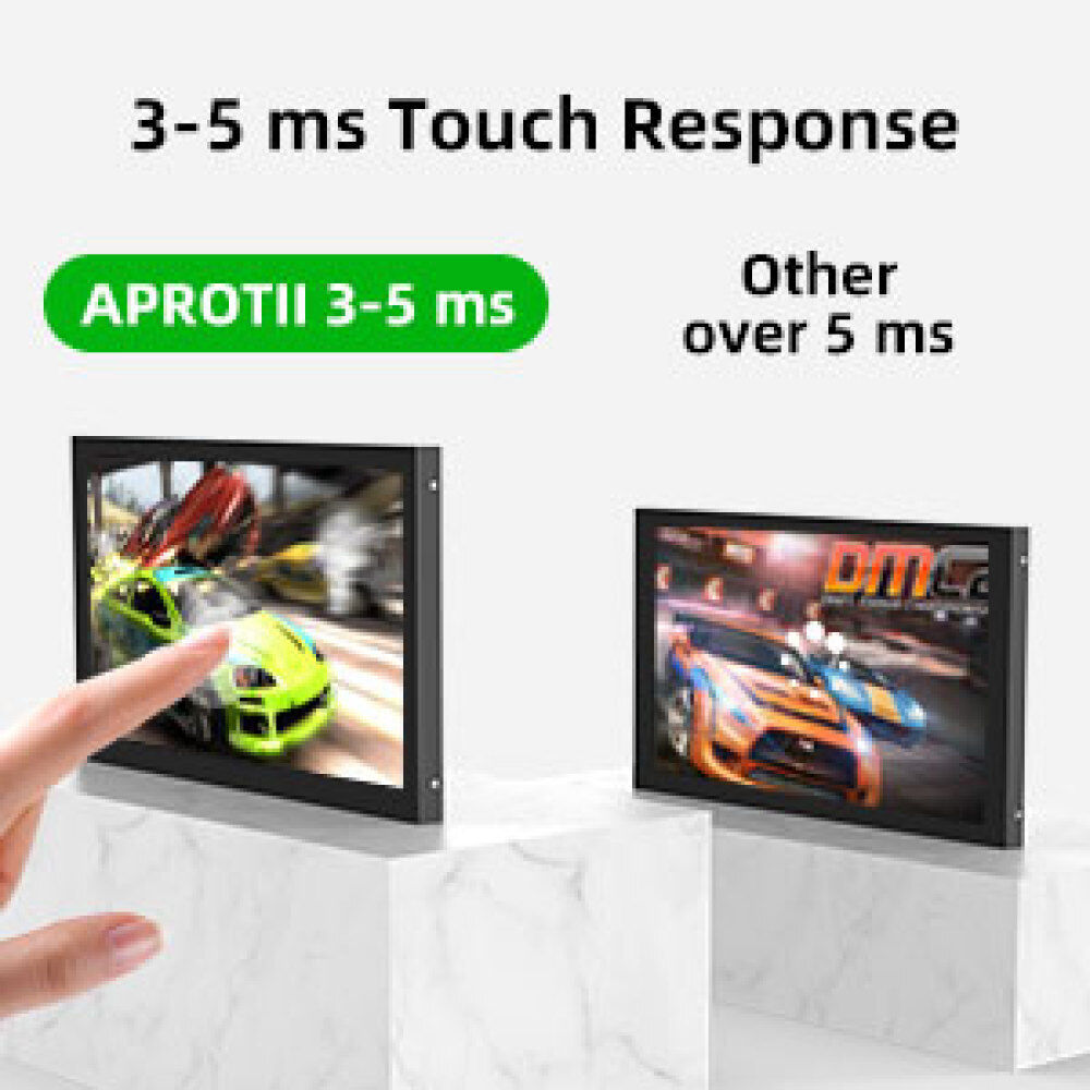 APROTII Mini 7 Zoll HDMI IPS Monitor Touchscreen Gaming Display für Raspberry Pi