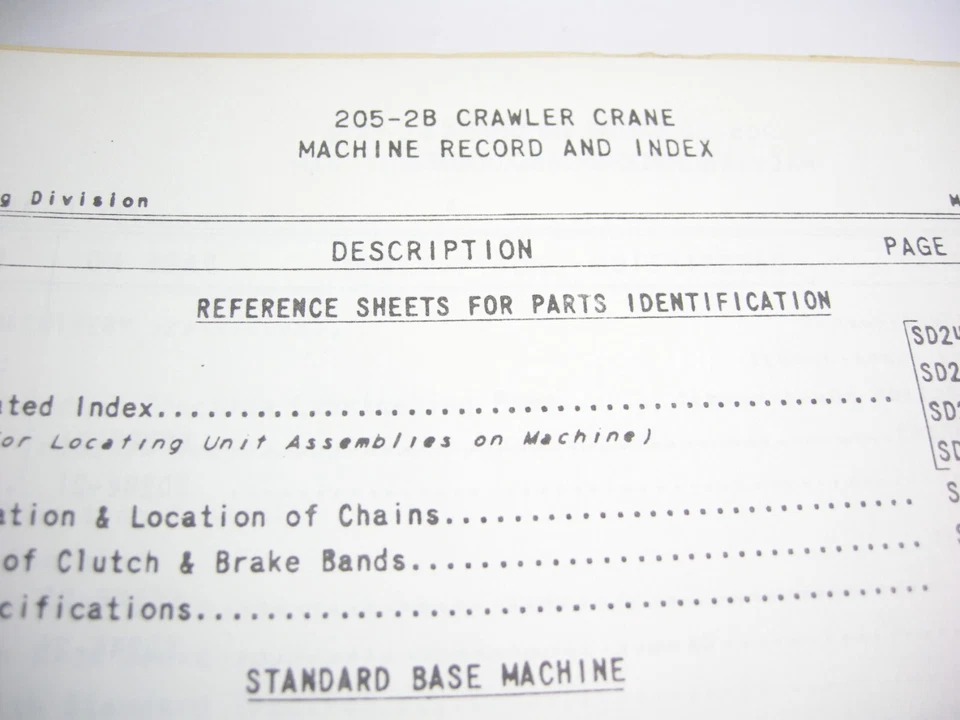 Manual de piezas de grúa Koehring Lorain 205 205-2A 205-2B 218-1A 220-1A 255-1A 218 Foto 4 de 4