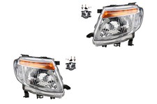 Scheinwerfer Set Halogen passend für Ford Ranger 11 04/11-02/16 H4 Nebel Leuc.