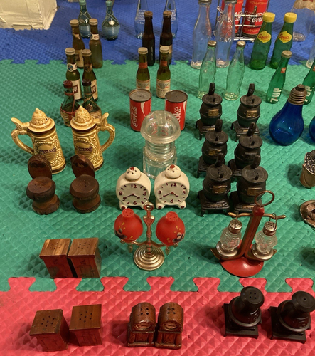 Lote de coctelera de sal y pimienta vintage (47 juegos) botellas de refresco miniaturas de Coca-Cola - Imagen 2 de 5