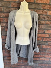 Wishlist Small/Medium Open Cardigan 3/4 Sleeves Holey Sweater Jacket